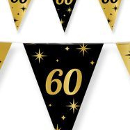 Vlaggenlijn 10 m zwart goud 60