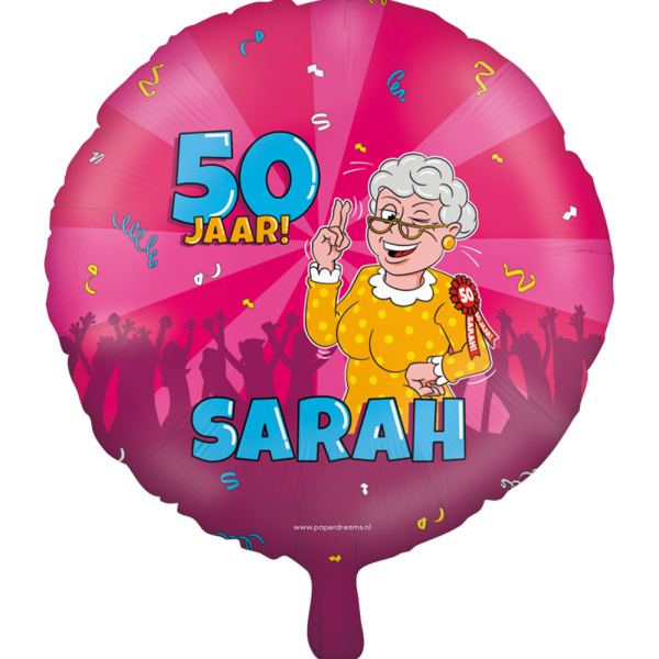 Foil balloon -Sarah cartoon 18 inch